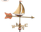 Sailboat Boat Cottage Weathervane Polished Copper Roof Mount Shore Beach House