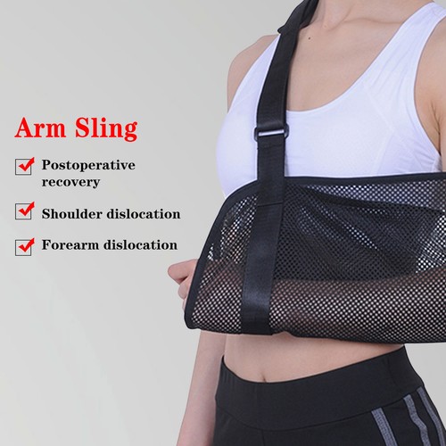 Breathable Mesh Shoulder Arm Sling Elbow Brace Support Adjustable Immobilizer - Picture 5 of 5