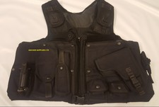 Black Covert Harness Covert Vest With Klickfast CS Cuffs Baton Pouch OCH01