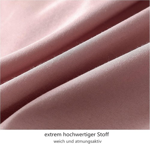Bettwäsche Microfaser 200x220cm rosa grau pink ungebleicht reversible - Bild 6 von 10