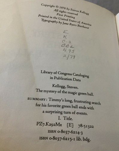 Vintage 1978 Mystery of the Magic Green Ball Steven Kellogg 1st Edition HC & DJ - Picture 3 of 5