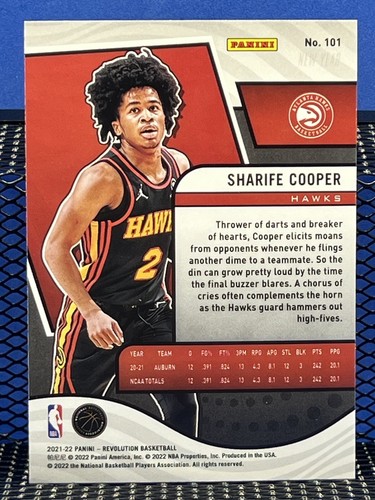 2021-22 Panini Revolution SHARIFE COOPER Atlanta Hawks RC Rookie Card New Year - Picture 2 of 2