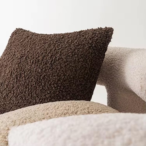 Teddy Boucle Soft Cushion Cover Faux Fur Fleece Cushion Covers Pillowcase 16-24" - Picture 3 of 9
