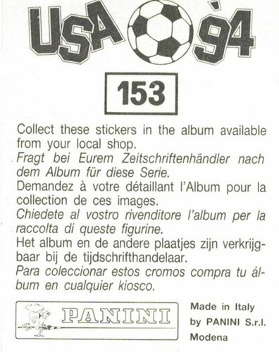 PANINI WORLD CUP USA 94 FIGUR NR. 153 ABZEICHEN SCHWEDEN NEU VOM NACHLASS - Bild 2 von 2