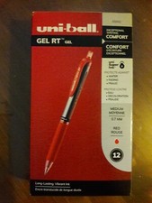 uni-ball Gel RT Retractable Pens Medium Point Rouge RED Ink 0.7MM 65942