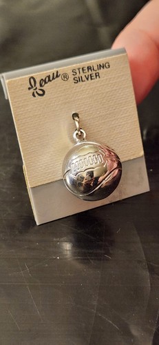 SCHÖNER STERLINGSILBER RUNDER BASKETBALL 1/2 ZOLL CHARM/ANHÄNGER NEU!!! - Bild 2 von 5