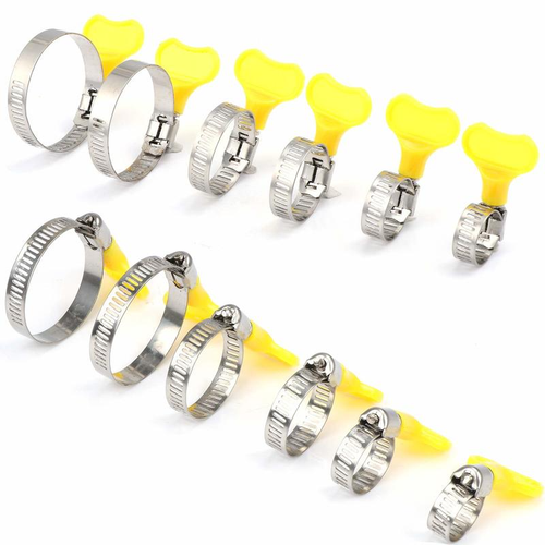 44PCS 10-38mm Type Hose Clamps Plastic Handle Butterfly Hose Clamp Adjustable - Picture 3 of 7