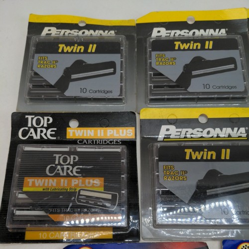 Lot Of 8 Twin Blade Replacement Blades Cartridges Personna Shoprite Top Care - Picture 2 of 8