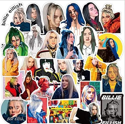 Billie Eilish - Decals Water Resistant for Laptops, Phones, Phone Case, Consoles