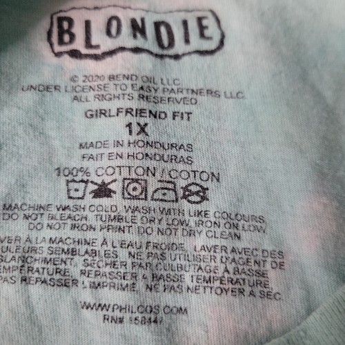 2020 Blondie Tye Die Tshirt Girlfriend Fit 1x - Picture 3 of 5
