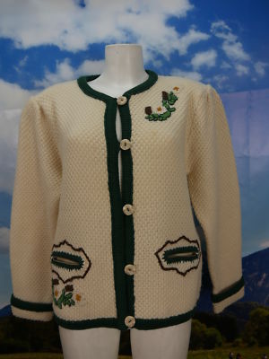 YOUR SIXTH SENSE Strickjacke mit Stickereien Trachtenjacke Jacke