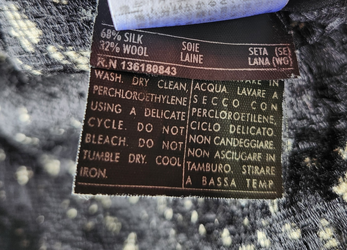 Salvatore Ferragamo schwarz creme Damen Kleid Gr. 40 Seide Wolle Wickel Rüschen Punkte - Bild 14 von 18