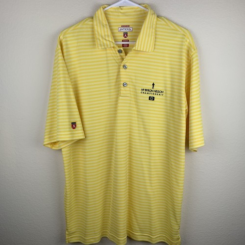 Polo Golf Antigua Byron Nelson Championship Uomo Taglia Media Giallo - Foto 4 di 5