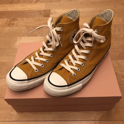 mustard converse high tops