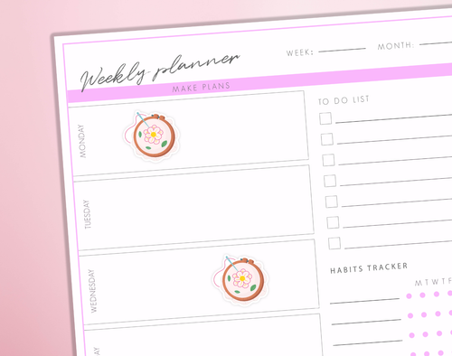 Embroidery Cross Stitching Planner Stickers Crochet Hobby Free Time Activity - Picture 2 of 2