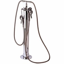 T&S Brass B-0193 Kettle Filler Stanchion, 4" Dia., with Floor Mounting Flange