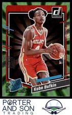 Kobe Bufkin 2023-24 Donruss Green Laser Holo RC #204 Atlanta Hawks