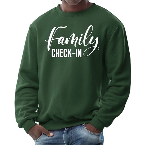 Herren Grafik Sweatshirt - Familie Check-in Illustration - Bild 49 von 70