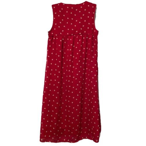 Sexy Camisón Giovana San Valentín Corazones Rojos Vestido Camisón Sin Mangas Crochet Encaje - Imagen 2 de 4
