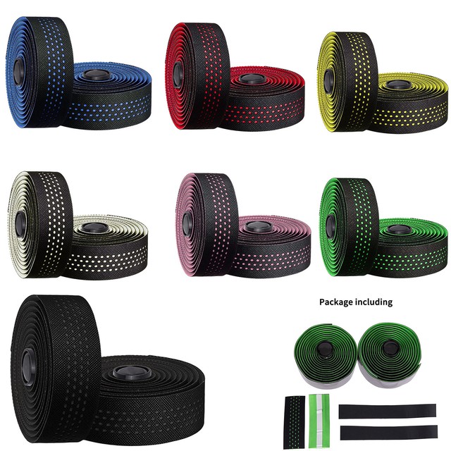 2x Cycling Road Bike MTB Cork Bar Grip Wrap Handlebar Ribbon Tape 2 Bar plug New