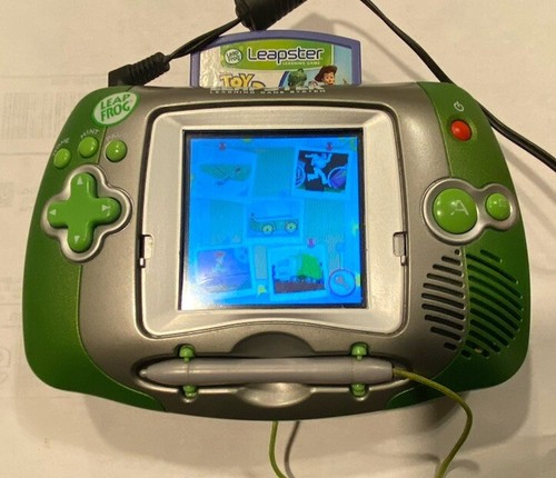LeapFrog Leapster Learning Game System Green & Silver Handheld Console 10 Games - Picture 7 of 7