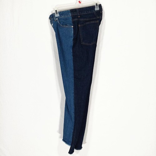 CLOSED Jeans Women's Sz 25, Two Tone Blue Denim, Cut off Straight Leg, High Rise - Picture 3 of 8