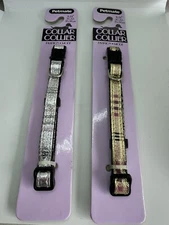Petmate Fashion Adjustable Dog Collar Small 8-14” Set Of 2 Brand New