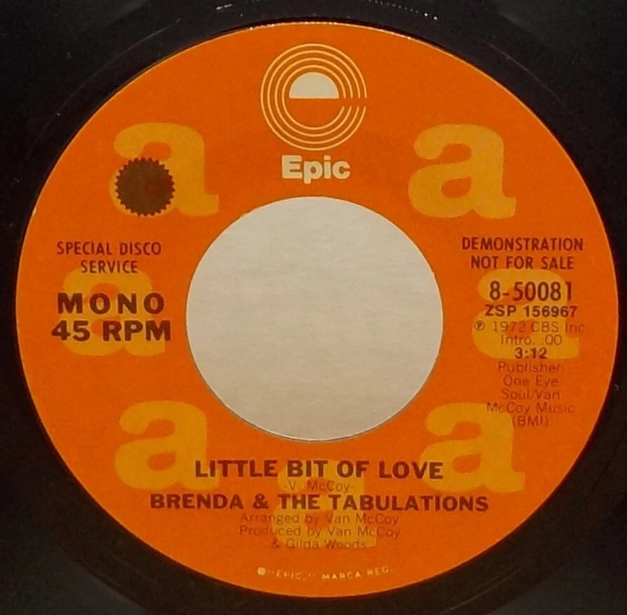 Brenda & The Tabulations 45 Little Bit Of Love STEREO / MONO B7 Foto 2 de 2