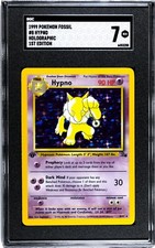 Pokémon TCG Hypno Fossil 8 Holo 1st Edition Holo Rare Grade 7