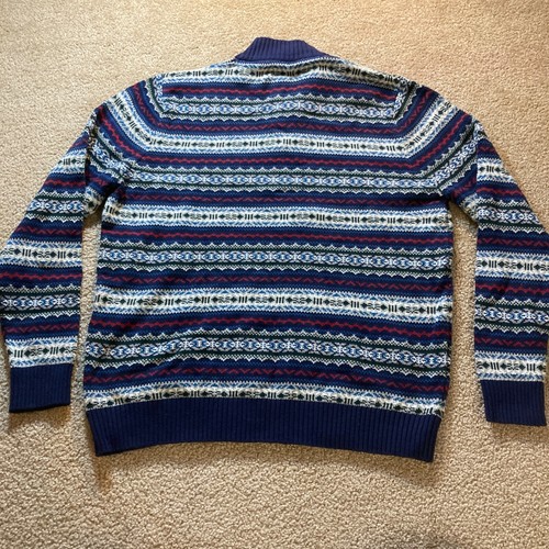 NEU IZOD Herren Gr. XL Pullover Pulli Blau 1/4 Reißverschluss Langarm - Bild 14 von 15