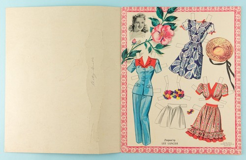 Vintage Original 1943 Whitman BETTY GRABLE Paper Dolls #976 UNCUT - Picture 5 of 17