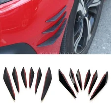 Car Auto Front Bumper Lip Splitter PVC Fins Body Spoiler Canards Refit Universal