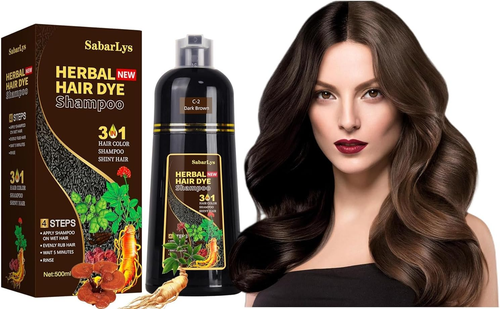 Shampoo Colorante Donna Uomo, 500 Ml Shampoo Capelli Colorati Istantaneo, Hair D - Foto 10 di 12
