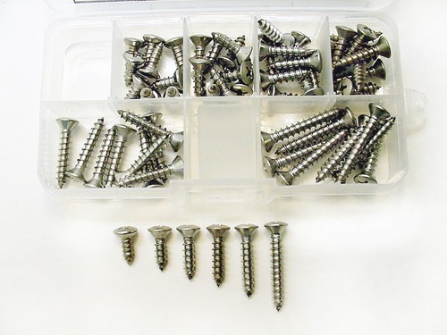 Mopar #10 Stainless Steel Oval Phillips Head Automotive Sheet Metal Trim Screws - Picture 7 of 8