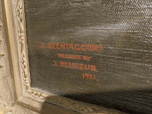 1921 Painting by Szentagotay after Benczur 43 x 31 inch framed -'Paranormal Man' - Picture 8 of 14