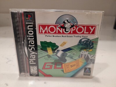 Monopoly (Sony PlayStation 1, 1998) CIB Complete Black Label Excellent 