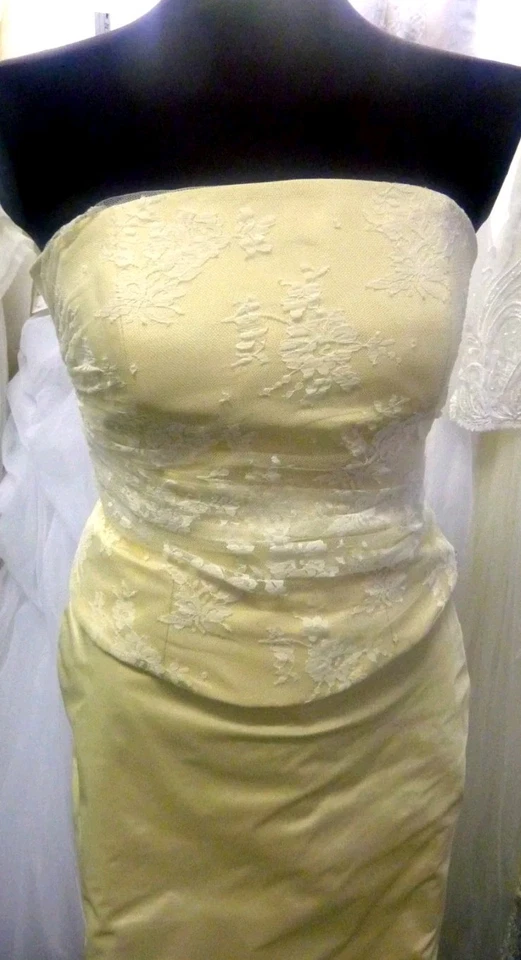 Brautkleid Standesamtkleid Abendkleid  gr. 38 2-teilig champagner  1-B-34 - Bild 2 von 4