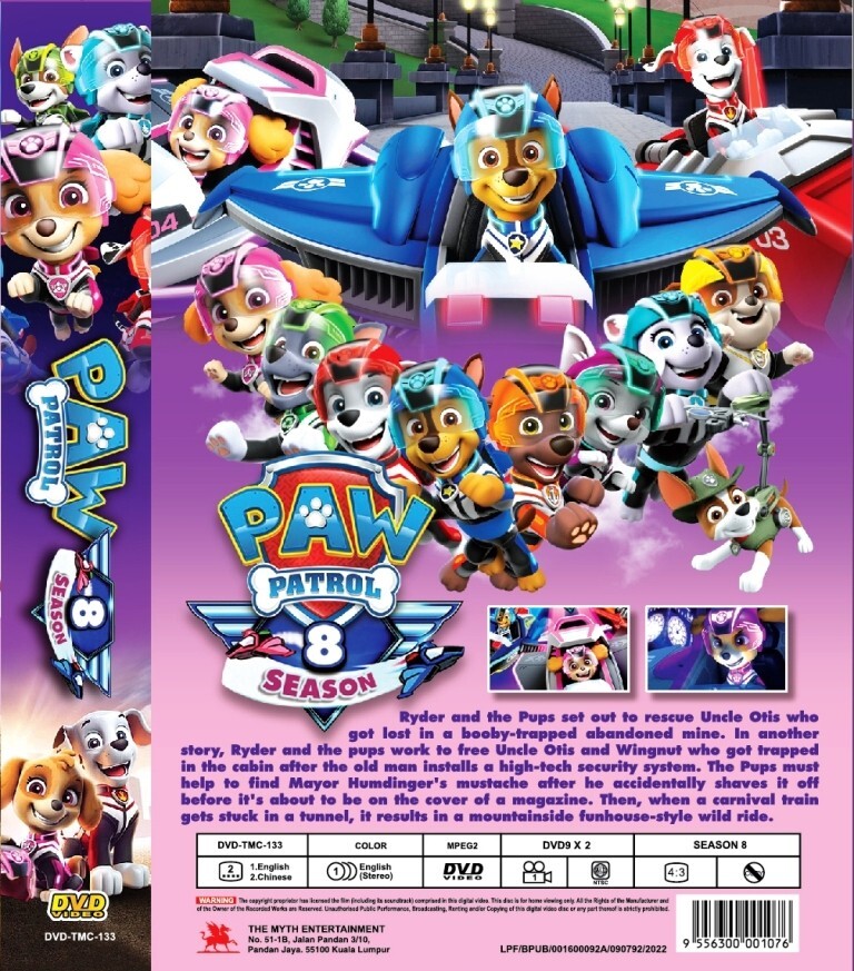 Paw Patrol Season 8 Chapter 1-26End DVD Animated Children's