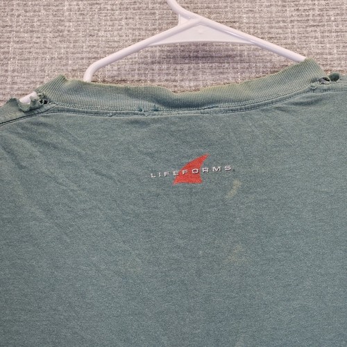 VTG 1996 Lifeforms Peace Gorilla Tshirt Men's XL Green Single Stitch DISTRESSED - Picture 21 of 24