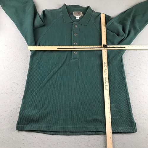 The Territory Ahead Sweatshirt Mens XL Green Cotton 1/4 Button Pullover * - Picture 7 of 11