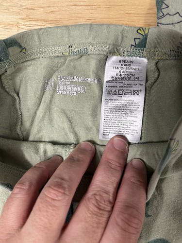 Conjunto de pijama de dinosaurio Gap niños 5 años manga larga top pantalones largos - Imagen 3 de 5