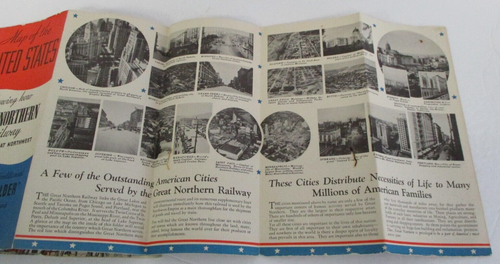 1935 GREAT NORTHERN RAILWAY Empire Builder Brochure, Map of the United States - Picture 2 of 5