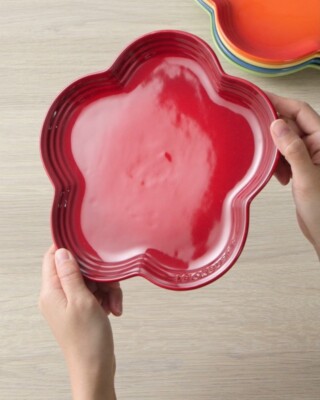 LE CREUSET 23㎝ Flower Plate ×5 Le Creuset Flower Plate Dish Set Rainbow 5 Colors - Size L