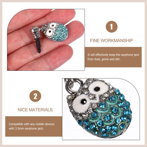 Owl Mobiltelefon Staubstopfen Stecker Für 3,5-mm-Kopfhöreranschluss - Zdjęcie 12 z 12