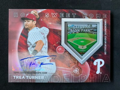 Topps 2024 Trea Turner Phillies #HSHA-TT Home Sweet Home Medallion AUTO /10