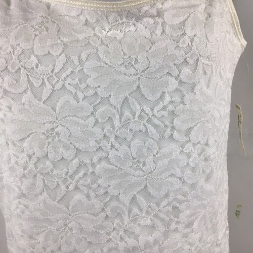 Aeropostale Women’s White Favorite Cami Spaghetti Strap Floral Lace Top Sz.L NWT - Picture 3 of 11