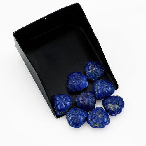 Natural Lapis Lazuli Gemstone Beads For Craft 5X12X12mm Heart Shape Hand Carving - Picture 7 of 10
