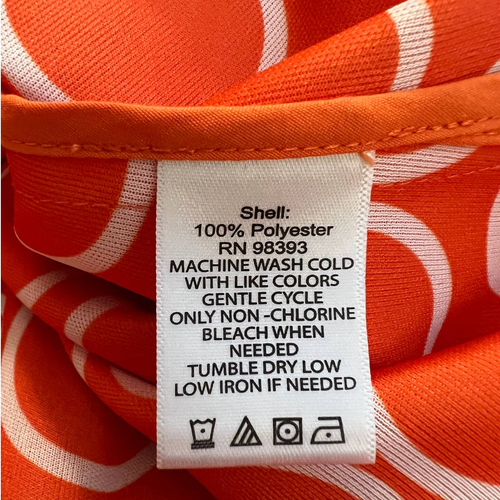 Dennis by Dennis Basso Women's Coat Size Small Orange Zipper Snap Close w/Hood - Picture 6 of 6