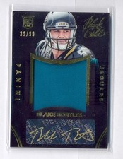 BLAKE BORTLES 2014 PANINI BLACK GOLD JUMBO JERSEY ROOKIE RC AUTO #39/99