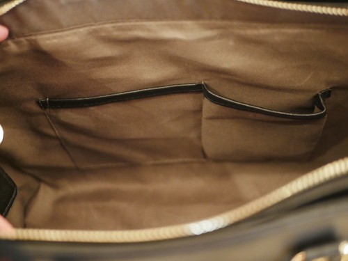 NEW WT WOMEN'S BLACK PEBBLE LEATHER ADRIENNE VITTADINI HANDBAG PURSE $190 - Picture 10 of 12